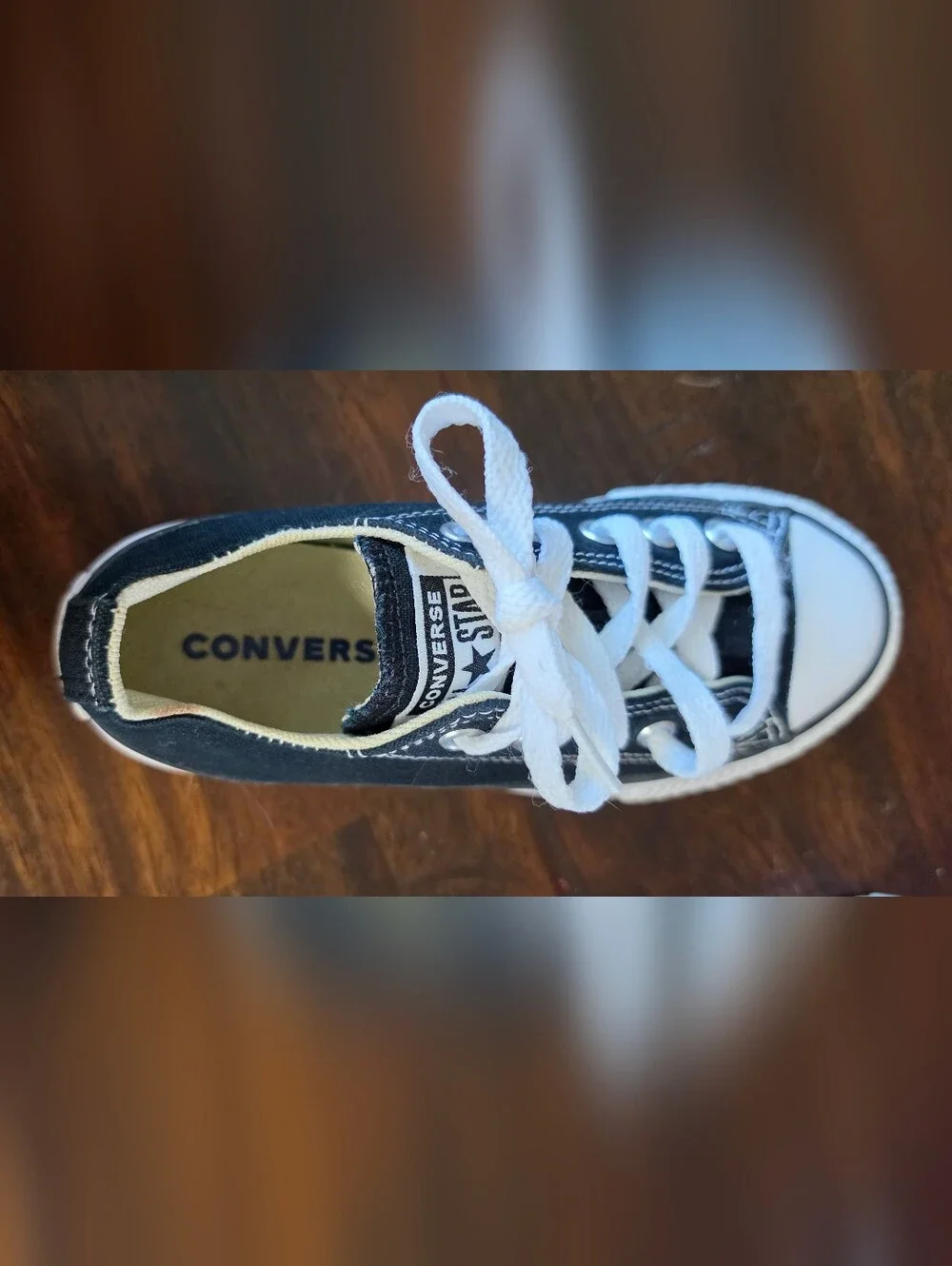 Converse Kids Black Canvas Low-Top Sneakers with White Laces